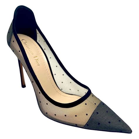 dior polka dot heels